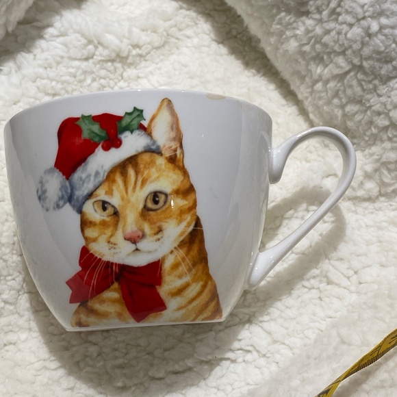 Portobello Kitty Cat in Christmas Hat Mug Seasons Greetings Made in England NWOT - Picture 11 of 12